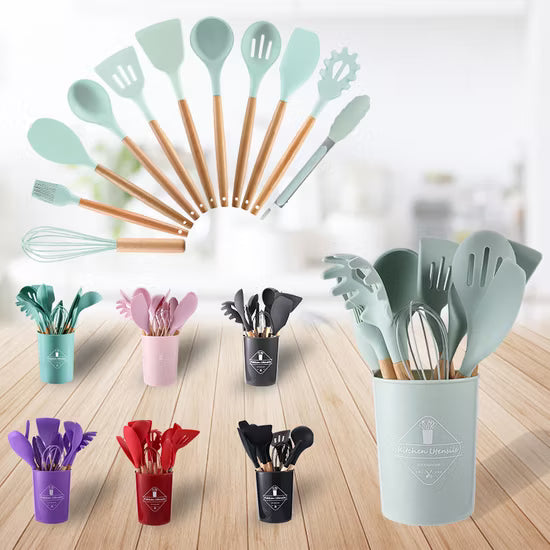 SoftCook - Set utensilios de cocina en silicona - 12 piezas