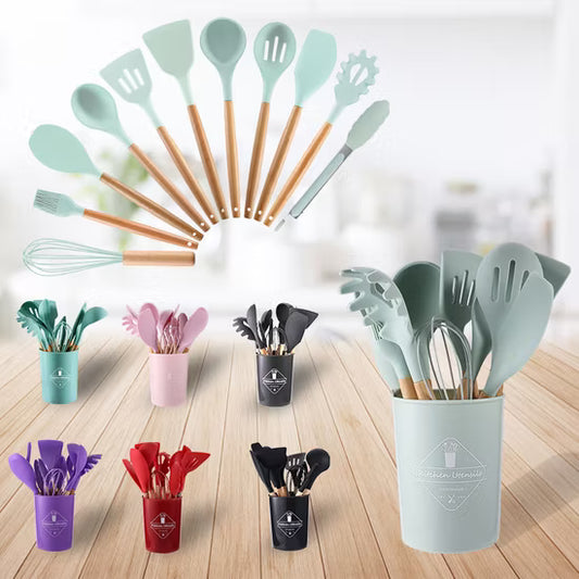 SoftCook - Set utensilios de cocina en silicona - 12 piezas